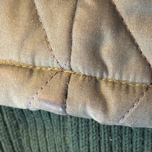 Korean Boutique Quilted Hooded Coat Faux Fur Green M Dongdaemun Adjustable Waist - Picture 12 of 14